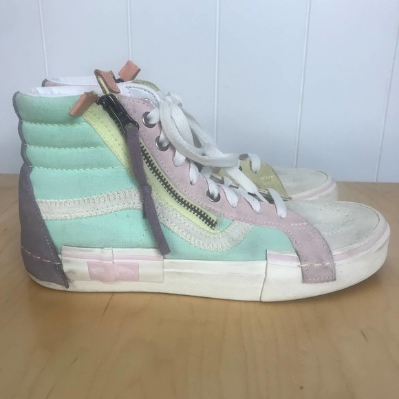 Vans Sk8-Hi Reissue CAP Pastel Multi-Color Block Shoes Unisex Side Zip‎ - Picture 4 of 9
